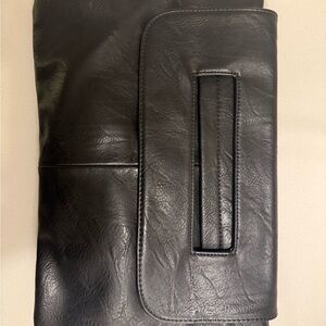 Elegant Black Vegan Leather Clutch